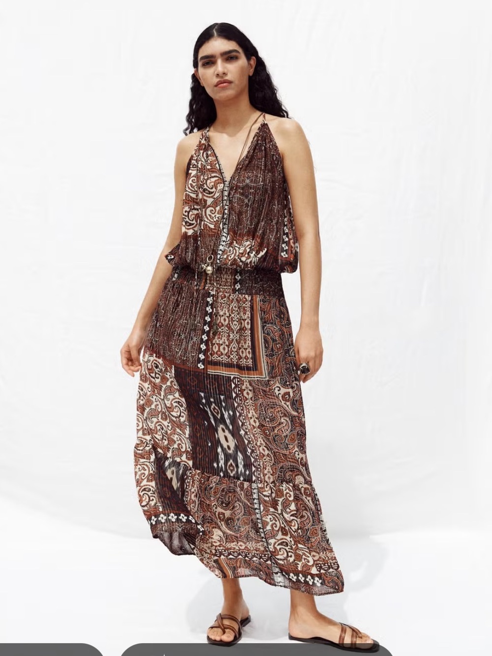 P11. Zara Patchwork Maxi Dress